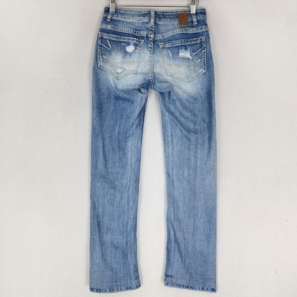 BKE Jeans Womens 25 Blue Stella Mid Rise Straight Leg Medium Wash Casual Denim - Picture 7 of 15